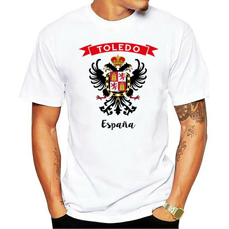 Toledo España Camiseta blanca de algodón, camiseta diseño de moda|Camisetas| - AliExpress