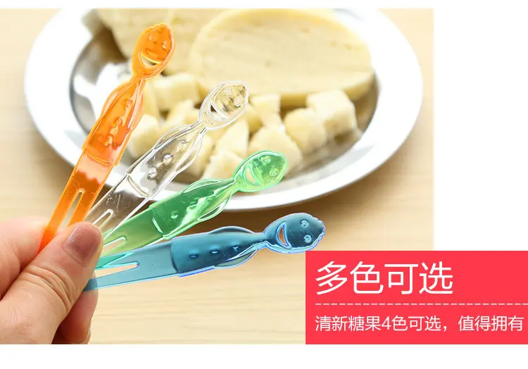C610 High Quality New Products Body-shape Fruit Fork Hangable Cake Fork Sign 2 Yuan Shop Stall Daily Use The Department Store