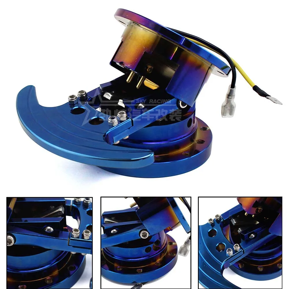 

New Arrival Universal Aluminum Steering Wheel Quick Release Hub Adapter Detachable Snap Boss Kit Quick Tilt System