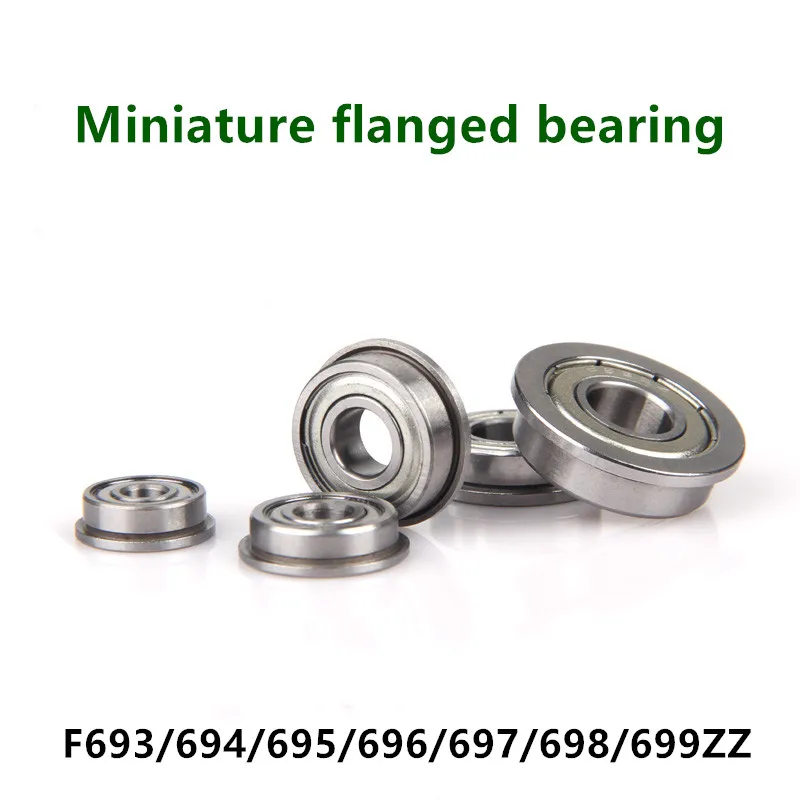 

50pcs miniature flanged bearing F693ZZ F694ZZ F695ZZ F696ZZ F697ZZ F698ZZ F699ZZ flange deep groove ball bearings