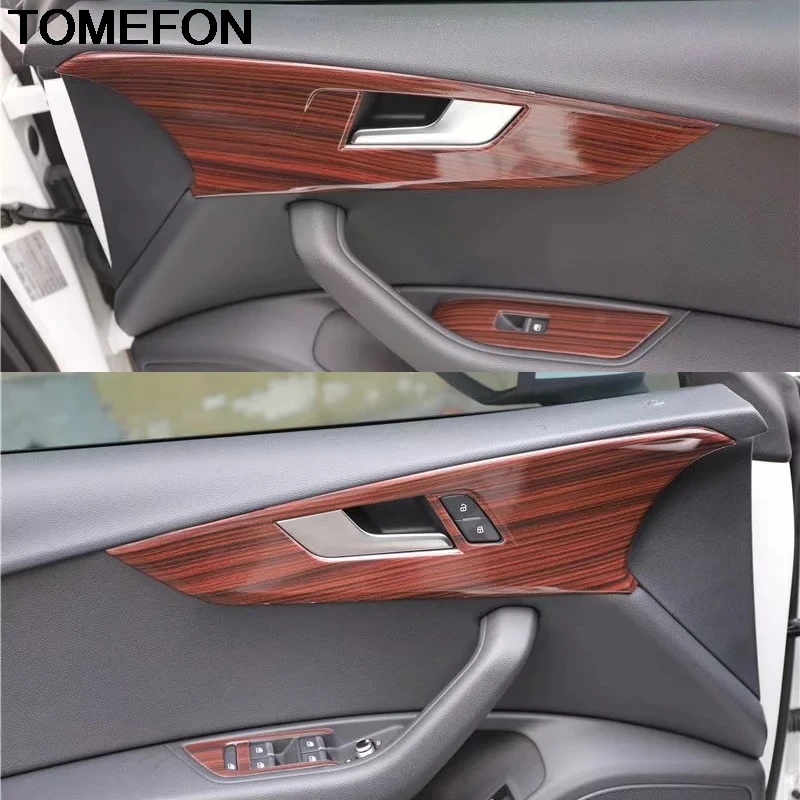 TOMEFON для Audi A5 LHD ABS внутренняя дверная ручка подлокотник панель окно подъемная крышка наклейка отделка Аксессуары Карбон