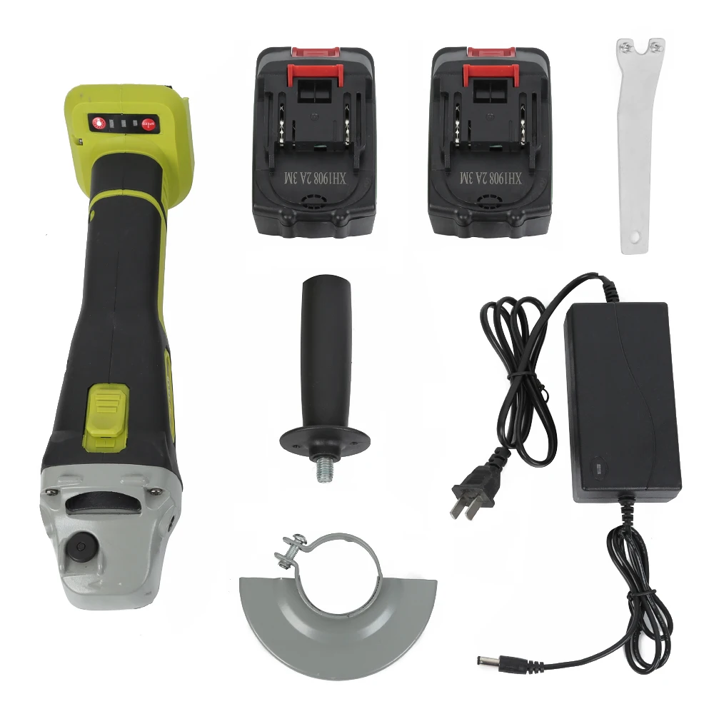 8000rpm Cordless Angle Grinder Brushless Polisher Grinding Metal Cutter 8000mAh Li-ion Battery Rechargeable Power Tool