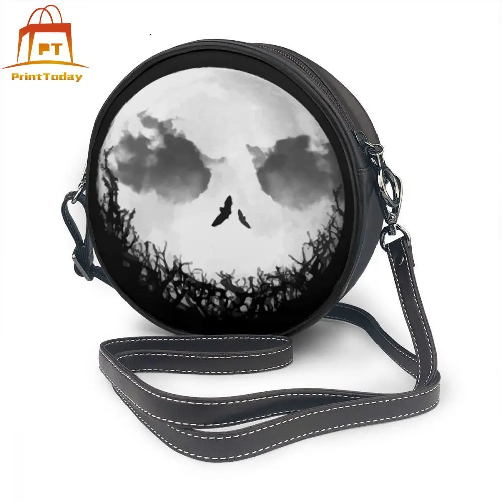 Goede De Nightmare Before Christmas Schoudertas De Nightmare Before Christmas Lederen Tas Print Trending Vrouwen Tassen Ronde Portemonnee
