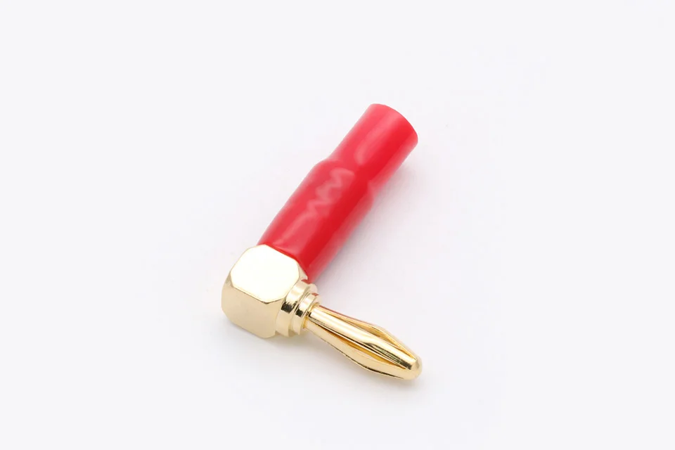 fiche banane angle plaqué coude adaptateur trou de fil de