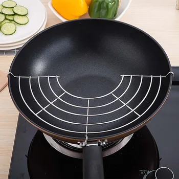 

High Quality Kitchen Semi-Circular Stainless Steel Drain Oil Filter Frying Rack Steaming Rack Strong Durable Kitchen Gadget