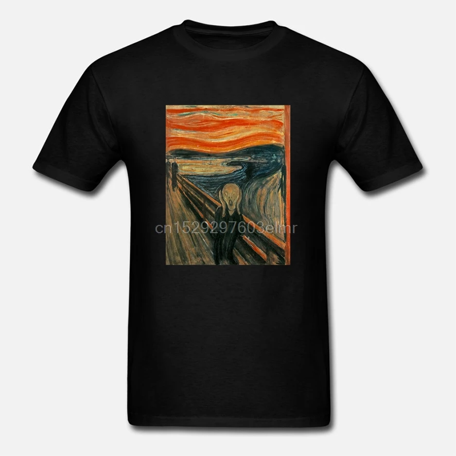Модная крутая Мужская футболка Женская забавная Edvard Munch-The Cream индивидуальная