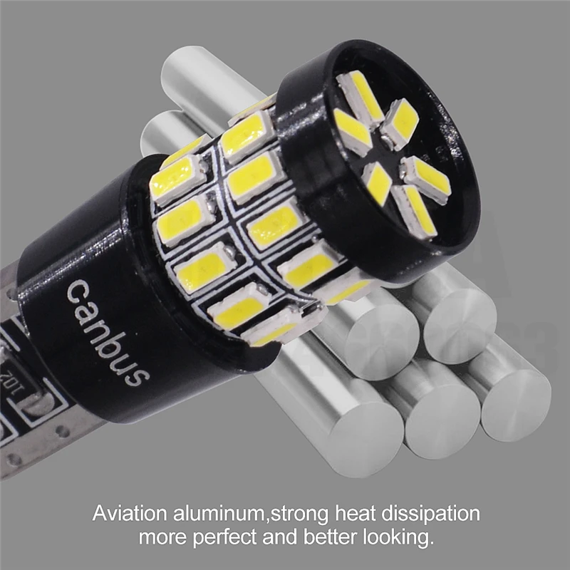 100x T10 W5W светодиодный 3014 30 SMD линзы светодиодный лампочки CANBUS 194 168 белый светильник для салона Купол номерного знака светильник Светодиодные лампы 12V