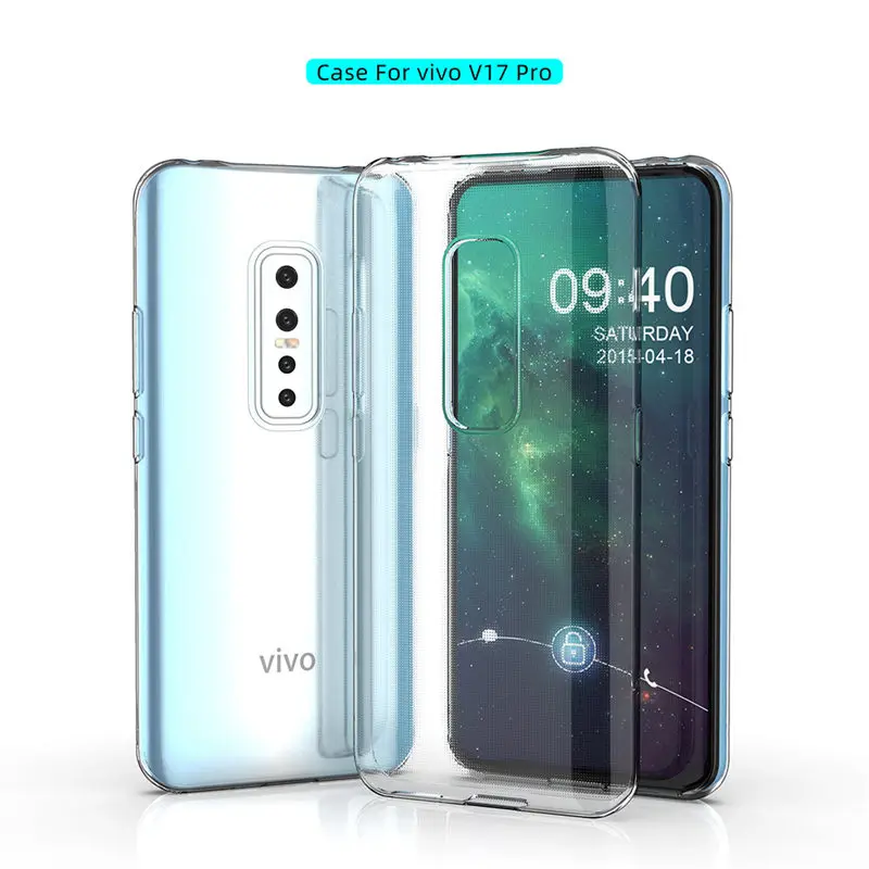 ДЛЯ VIVO V17 Pro силиконовый прозрачный Футляр задняя крышка для телефона Крышка для VIVO V17Pro V 17 Pro
