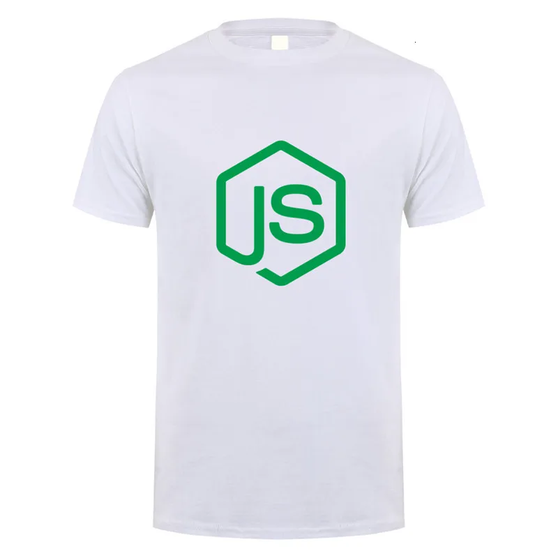 White Midnite Star NodeJS футболки летние с коротким рукавом Хлопок NodeJS JavaScript футболка программиста мужские футболки - Color: White