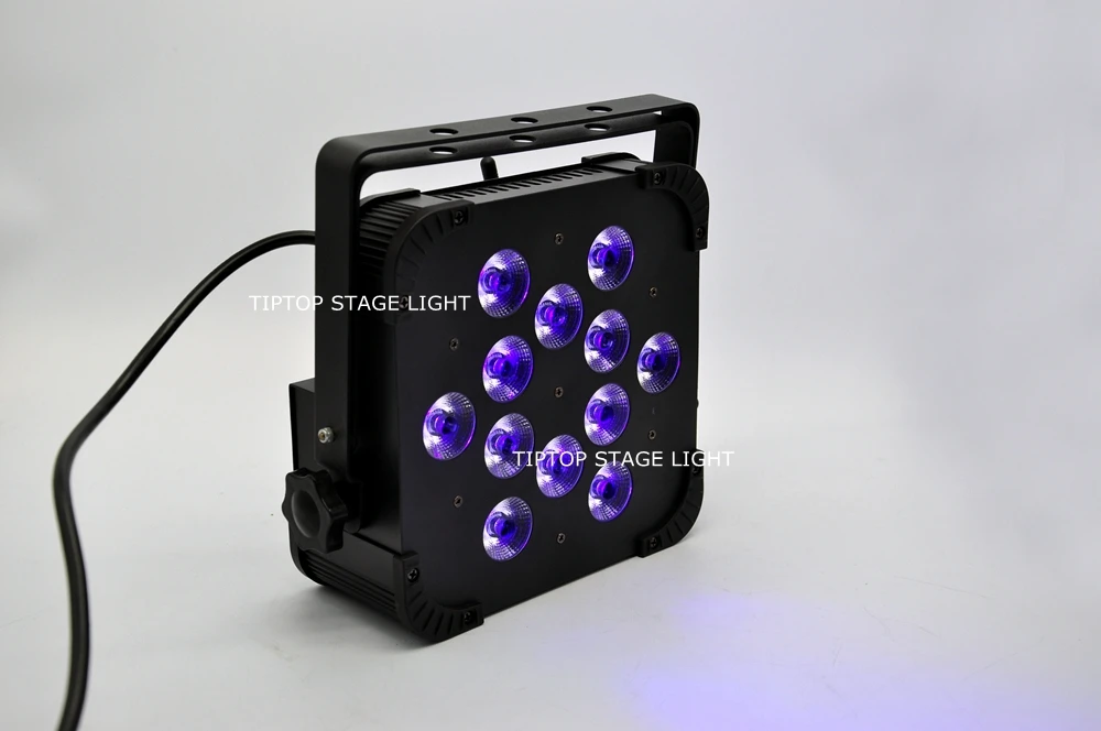 Скидка Цена 4 единицы светодиодный Par огни 12x18 Вт DJ светодиодный RGBWAP Par огни мыть светомузыка, DMX контроллер эффект для малого Paty