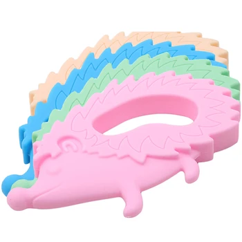 

Hedgehog Baby Teethers Pendant Necklace Accessory BPA Free Silicone Teether Chew Charms Newborn Baby Teething Toys