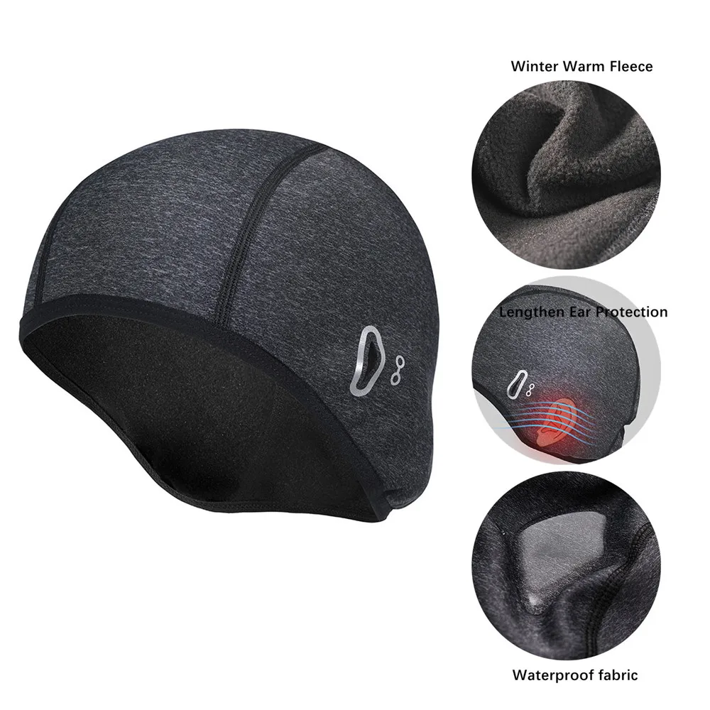 Thermal Fleece Cycling Cap Windbreak Waterproof Headwear Hat Elastic Comfort 