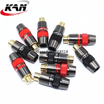 

The king of the snake is a gold-plated lotus mother plug with a plug of RCA female plug audio connector, lotus plug AV video hea