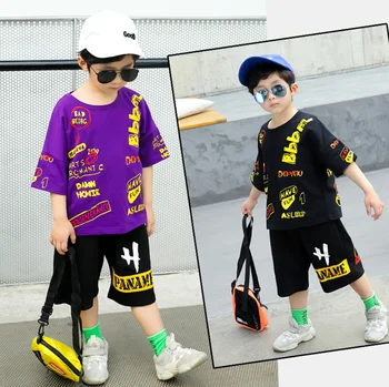 

Hip Hop Dance Clothes For Boys Girls Summer Outfits Street Dance Costumes Boys Hiphop Tops shorts Clothing set 6 8 10 12 14 Yrs