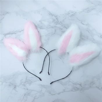 

Cute Adult Rabbit Headband Cow Costume Bunny Ears Costume Headband for Child Unisex Cosplay Props