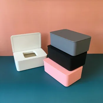 

Wet Tissue Box Seal Baby Wipes Paper Storage Box Dispenser Holder Household Plastic Colorful Dust-proof Tissue Box with Lid Case