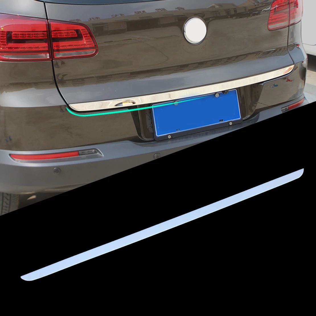 CITALL подходит для VW Tiguan 2010- нержавеющая сталь Нижняя отделка багажного отделения чехол с крышкой отделка задних фонарей литьевая гарнитура