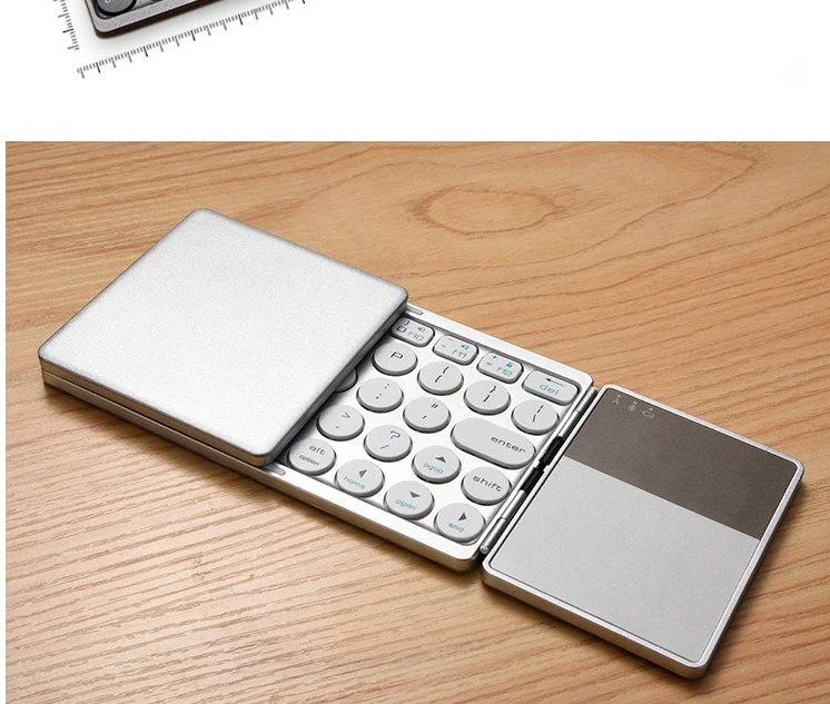 Мини Портативная Складная Bluetooth клавиатура, карманный размер, складная беспроводная маленькая и тонкая клавиатура для планшета/iPad/смартфона