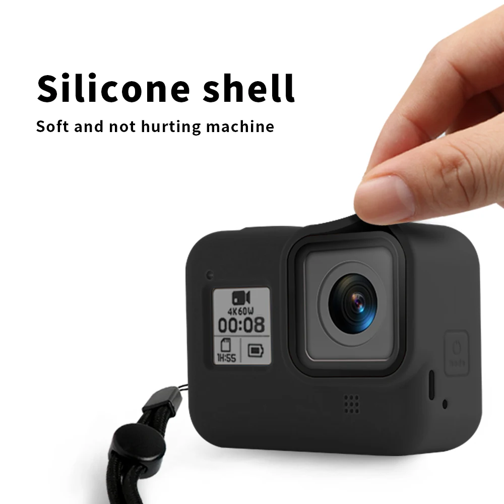 Для Gopro набор аксессуаров для go pro hero 8 черный комплект водонепроницаемый корпус чехол из закаленной пленки красный фильтр рамка Силиконовый протектор
