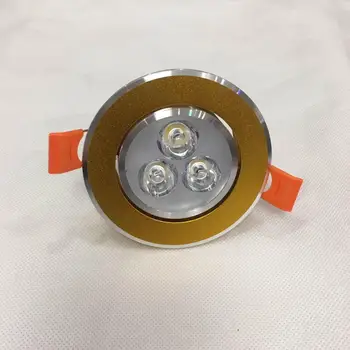 

dimmable 230v 10pcs Bright Recessed White Led Downlight Cob 3w gold Spot Light Decoration Ceiling Lamp Ac 110v 220v