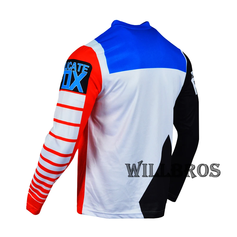 Hot Sales Delicate Fox 180 Race Falcon Jersey Street Moto Summer Long Sleeve Mountain Bicycle Offroad Racing T-shirt