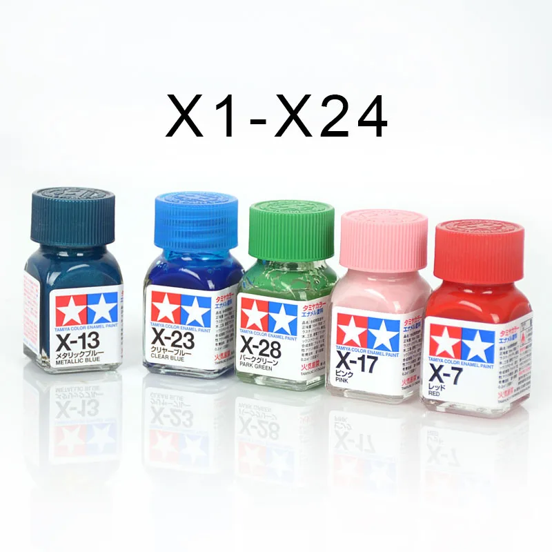 

10ml Tamiya Enamel Paint X1-X24 Draw Pigment DIY Car Doll Military Tank Ship Plane Soldier Coloring Modeling Building Tool