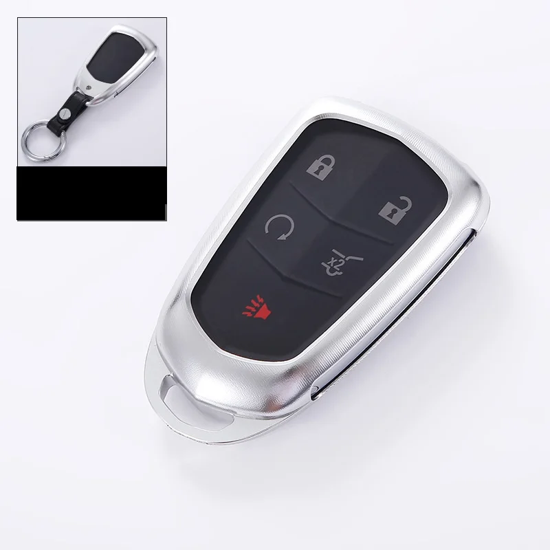 Автомобиль из алюминиевого сплава Key Holder крышка чехол в виде ракушки для Cadillac ESV Cadillac Escalade CTS XTS SRX от АТС CT5 XT5 XT6 - Название цвета: 03