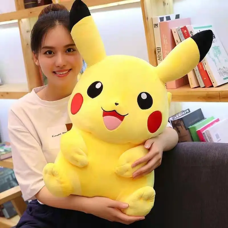 Big Size Pikachu Anime Pikachued Plush Toy Cartoon Pillow Yellow Elf Stuffed Animals Xmas Birthday Gifts for Kid Girls Decor | Игрушки и