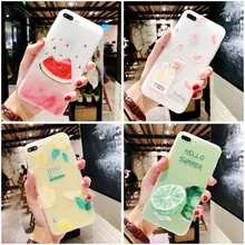 Силиконовый чехол для телефона для iPhone 7 8 Plus X летняя задняя крышка с фруктовым арбузом для iPhone Xs XR 6 6S Plus мягкий тпу чехол s