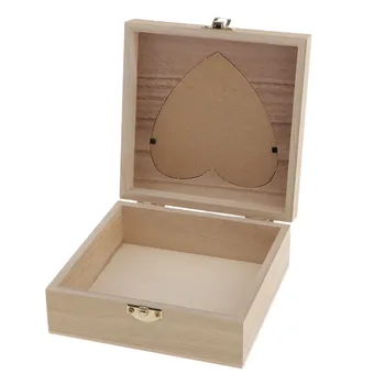 

Love Heart Small Wooden Jewelry Storage Box Bracelet Display Trinket Tidy Holder