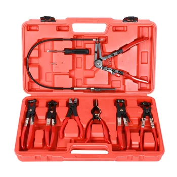 

Hot 9pcs Flexible Hose Clamp Pliers Wire Long Reach Pliers Set Car Repairs Hose Clamp Kit Removal Hand Tools