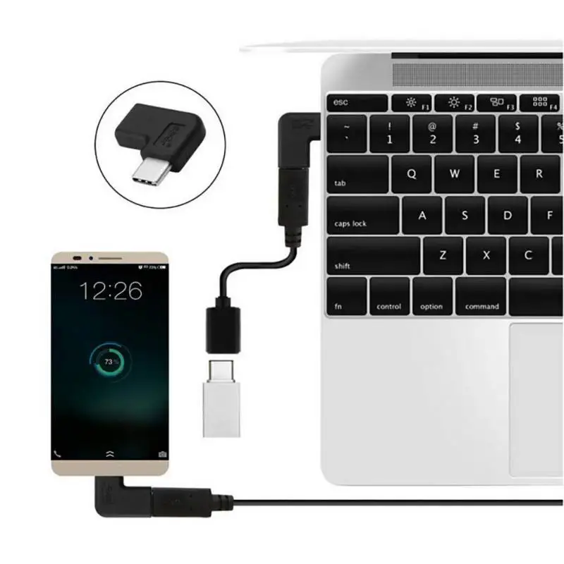 90 градусов под прямым углом USB 3 1 type C Мужской и женский конвертер адаптер для Huawei