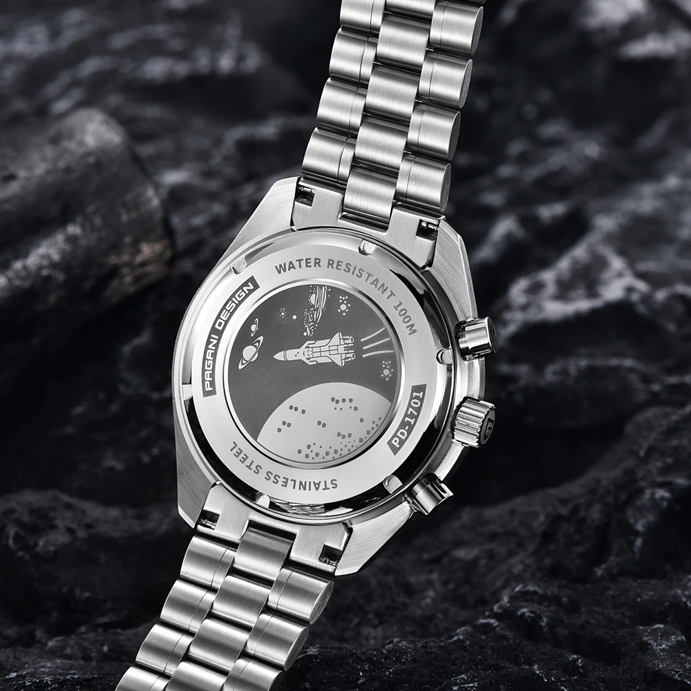 2022 New PAGANI DESIGN Mens Watches Top Brand Luxury Automatic Quartz Chronograph Waterproof Sport Stainless Steel Clock Relogio