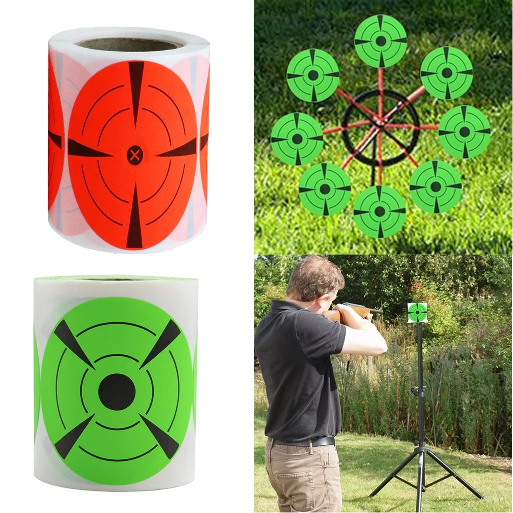 

125 Pieces Shooting Target Stickers 3inch Round Target Dots Stickers Roll for Shooting Strong Adhesive Shooting Target Pasters
