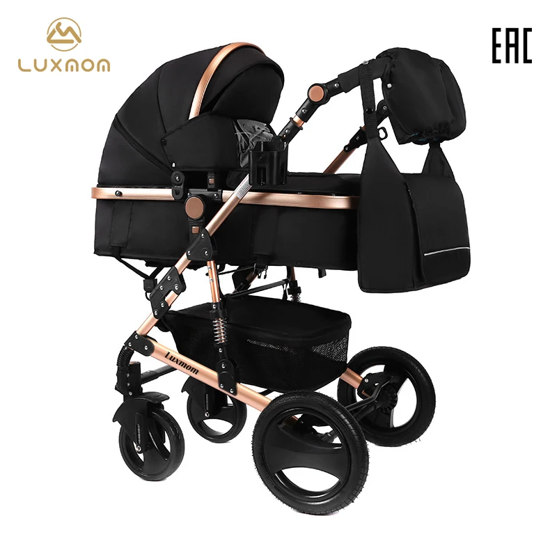 Детская коляска 2 в 1 LUXMOM люлька с амортизацией двунаправленная подарок для мамы