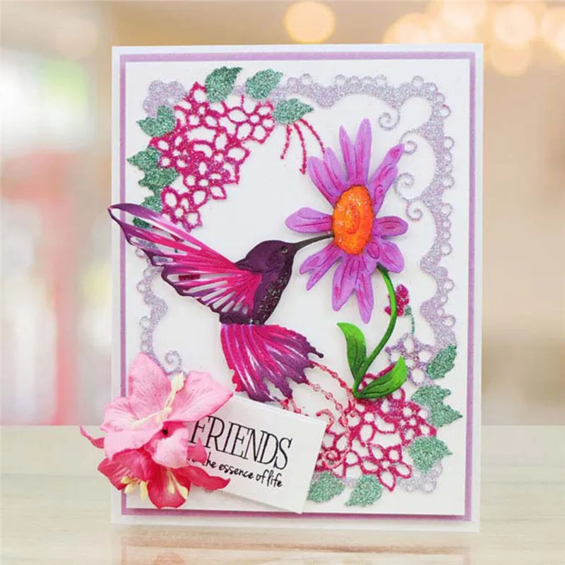 

Eastshape Flower Bird Metal Dies Cutting Dies Scrapbooking Embossing Dies Cut Stencils DIY Cards Craft Dies for New 2019