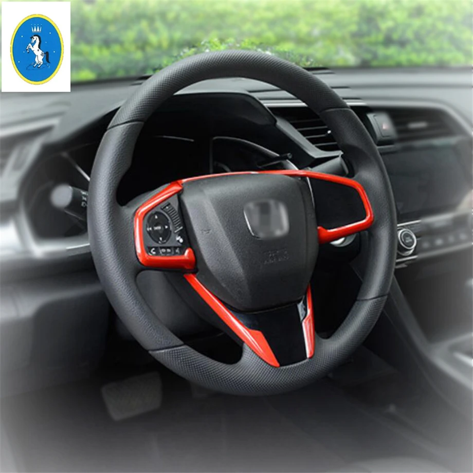 Yimaautotrim авто аксессуары рулевая лента для колес крышка отделка Подходит для Honda CRV CR-V- ABS Матовый/углеродное волокно вид