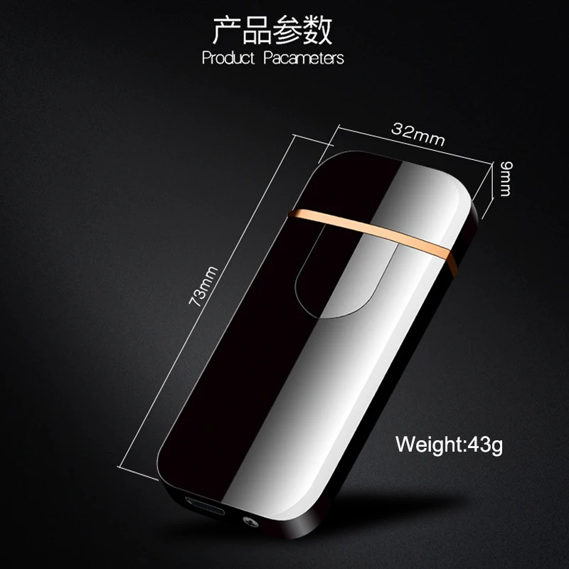 10 шт./лот USB мини зарядка Зажигалка Smart Touch сенсор Индукционная комбинация покупка Vape сигарета ультра-тонкий металл для мужчин подарки