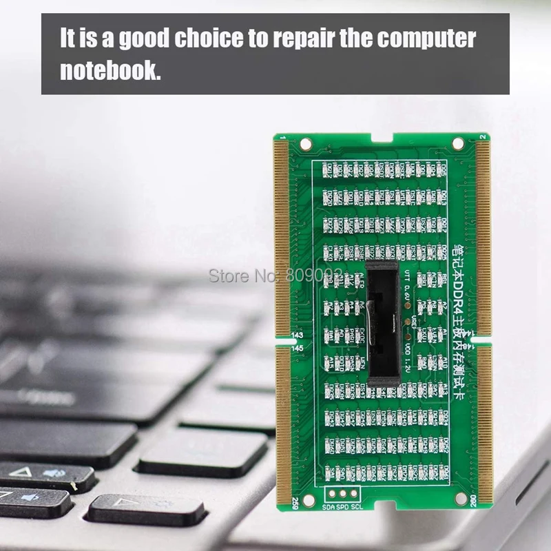 Laptop Motherboard Memory Slot DDR2/DDR3/DDR4 Diagnostic Analyzer Test Card SDRAM SO-DIMM Pin Out Notebook LED RepairTester Card