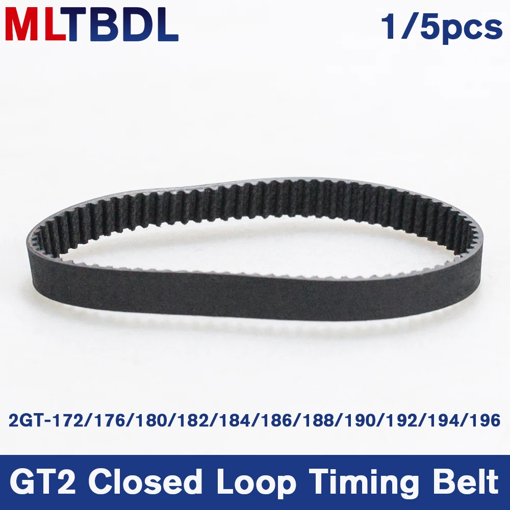 

3D Printers Parts GT2 Closed Loop Timing Belt Rubber 2GT 6mm172 176 180 182 184 186 188 190 192 194 196mm Synchronous Belts Part