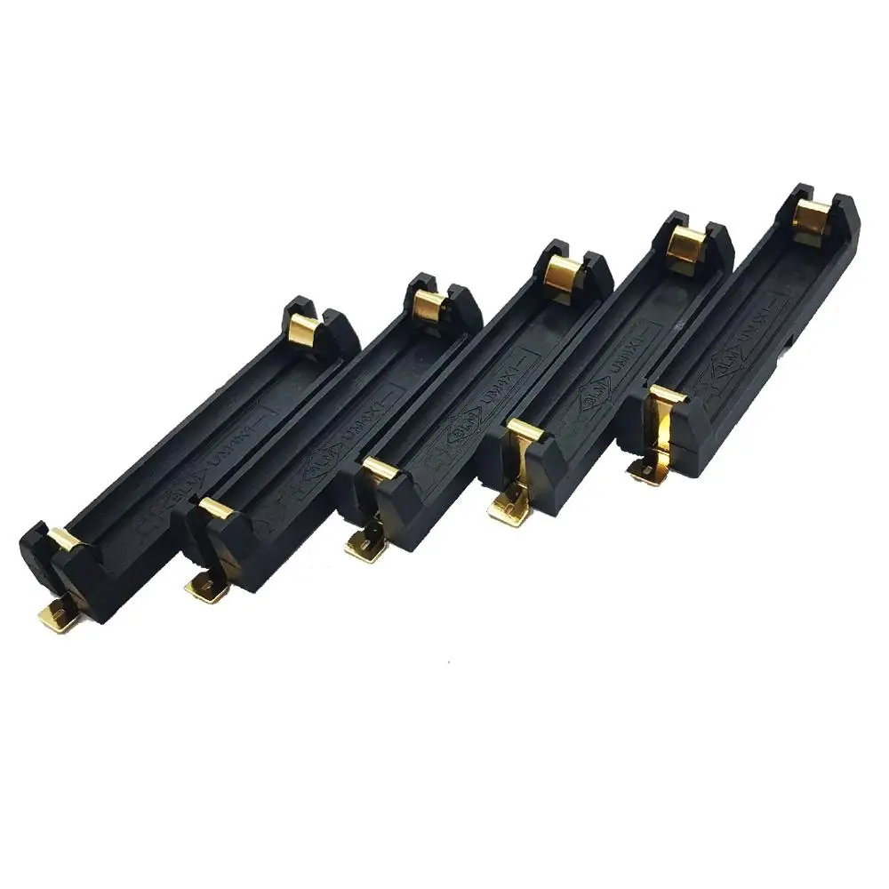 

Gold Plated DIY Lithium Battery Spring Box 1*AAA Battery Holder SMD SMT Battery Storage Case With Bronze Pins High Quality