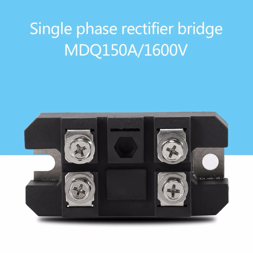 Горячая 1 шт. черный однофазный мостовой выпрямитель диод 150A Amp Высокая Мощность 1600 в модуль электронные компоненты