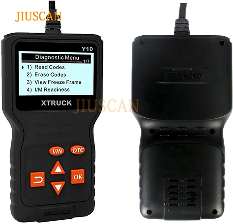 JIUSCAN OBD2 сканер Y10 универсальный автомобильный диагностический инструмент с считыванием и очисткой кодов ошибок Автомобильный сканер проверки двигателя