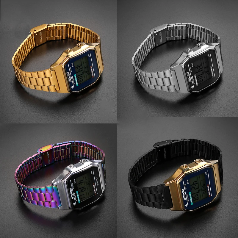 Pulseira de Aço Fino para Pulseira Casio A158 A159 A168 A169 B650 Aq230 700 A158w A168 Classic Ae1200 Prata e Metal Preto 18 mm - Image 2