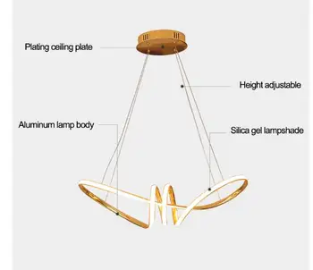 

Chrome Finished Minimalism DIY Hanging Modern Led Pendant Lights For Dining Room Bar suspension luminaire suspendu Pendant Lamp