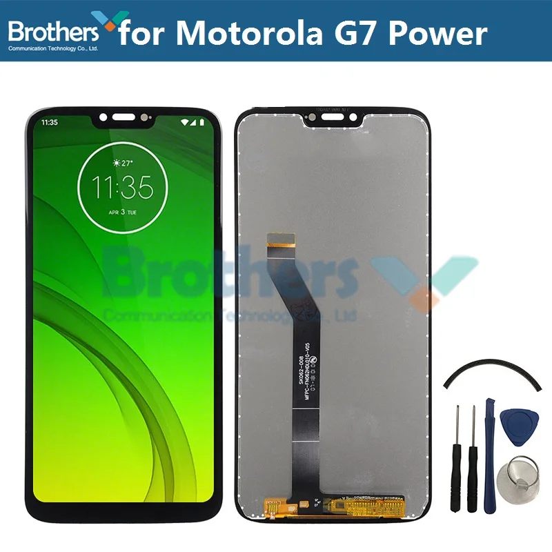ЖК-дисплей для Motorola Moto G7 power ЖК-экран для Moto G7 power ЖК-сборка сенсорный экран дигитайзер замена телефона тест - Цвет: LCD With Tools