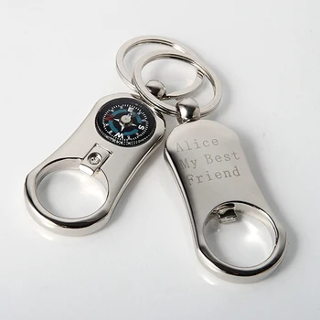 

Personalized Compass Design Zinc Alloy Keychains Wedding Business Birthday Party Favor Gift Customzlied