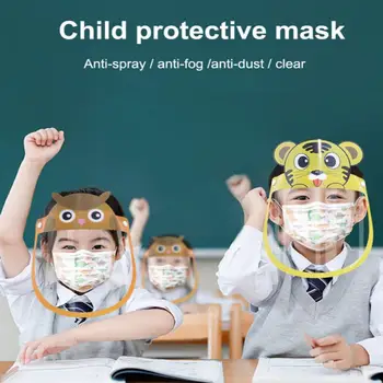 

Cute Cartoon Transparent Comfortable Full Face Safety Protective Face Cover Eye Face Anti-fog Anti-spray Face Shield For Child