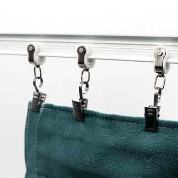 

10 Units Curtain Clips Metal clip Securing Clamps Curtains Shower curtains Home Deco Window-Dressing Hardware Accessories