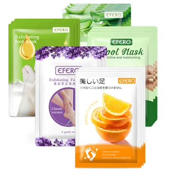 

5Packs Exfoliating Foot Mask Peeling Feet Mask for Legs Dead Skin Cuticles for Heels Moisturizing Foot Patches Whitening Smooth